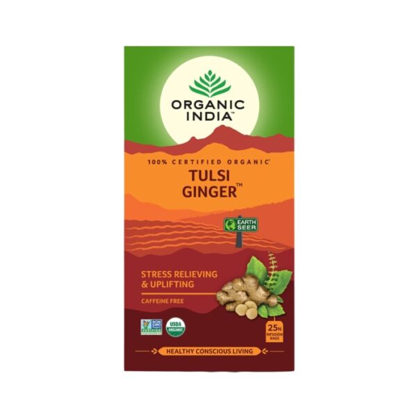 Organic India Tulsi Ginger – Caffeine Free