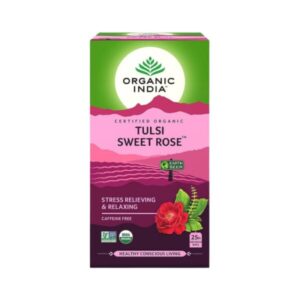 Organic India Tulsi Sweet Rose – Caffeine Free